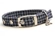 Designer Dog Collar ~ Navy Plaid ~ by Dixie Digs
