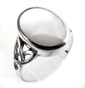 Sterling Silver Mother of Pearl Inlay Celtic Knot Ring (Size 5,6,7,8,9,10)