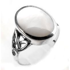 Sterling Silver Mother of Pearl Inlay Celtic Knot Ring (Size 5,6,7,8,9,10) by Mother of Pearl