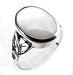 Sterling Silver Mother of Pearl Inlay Celtic Knot Ring (Size 5,6,7,8,9,10)