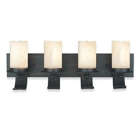 Royce Lighting RV8230/4-19 Four-Light Vanity Espresso with Alabaster Globes
