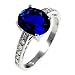 Deep Blue Stone Everyday Ring - 6