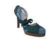 CHRISTIAN LOUBOUTIN Suede Grosgrain Wrap Shoe in Blue
