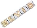 Clearly Charming Elvis Presley Collection 5 Gold and CZ Charms Italian Charm