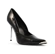 HEAT-01, 4-1/2" Spikes Chrome Metal Heel Shoes