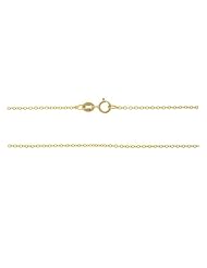 14K Yellow Gold - 20" 0.6 MM. Round Rolo Necklace Gold Chain