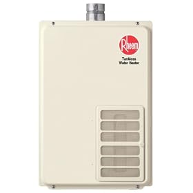 Rheem Indoor Natural Gas Tankless Water Heater For 1-2 Bathroom Homes RTG-53PVN