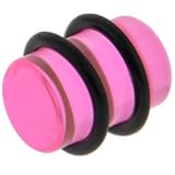3/8 Inches Gauge Pink UV Plug
