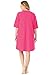 Dreams & Co. Plus Size Short French Terry Zip-Front Robe