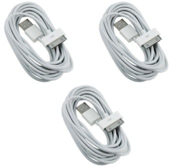 High Quality 3x 10 feet/3m USB Charging Cable - Extra Long White 3 X 10 Foot USB Charge and Sync Cable Cord 3pcs - Trending Global TM High Quality 3x 10 feet/3m USB Charging Cable - Extra Long White 3 X 10 Foot USB Charge and Sync Cable Cord 3pcs - Trending Global TM