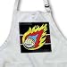 Blazing Angry Volleyball Crossing the Net - Full Length Apron With Pockets 22w X 30l