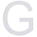 BestPysanky MDF Wood White Painted Letter G (6 Inches)