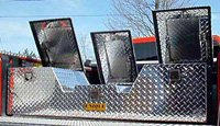 Recreational Vehicle Fifth Wheel-Three Top Lid Aluminum Cargo Box-Model 1 by Haynes Hunting Systems