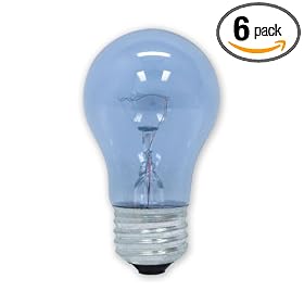 GE 31084-6 40-Watt Reveal Appliance Light A15 Light Bulb, 6-Pack by General Electric