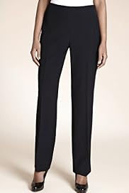 Flat Front Side Zip Slim Leg Trousers