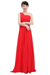 One Shoulder Crystal Grecian Evening Dress/Maxi Dress 
