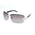 number-one(ナンバーワン) サロン系ノーフレームフェイクレザーテンプルデザイン伊達眼鏡 (◇ブラックレンズ×シルバーフレーム)