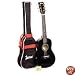 Lauren 30'' Steel String Acoustic Guitar Package - Metallic Black - (Blowout Sale - Limited Time!)