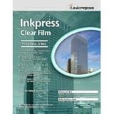 Inkpress Clear Film 5 mil. Polyester Inkjet Film, 8.5 inch x 11 inch, 5 She ....