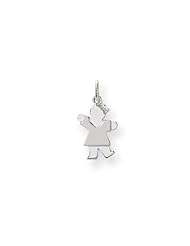 14k White Gold Mini Girl Charm Cyber Monday Special