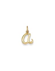 The Claire Lower Case Script Initial A Pendant in 14K Yellow Gold