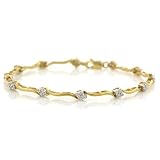 0.50ctw. 14K Gold Fancy Diamond Bracelet - 7
