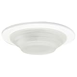 Elco Lighting E234W 3 Low VoltaMini Shower Trim with Frosted Stepped Glass - White