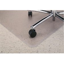 Diamond Berber Chair Mat for Standard Pile Carpet, 39w x 49h, Clear by Rubbermaid