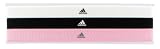 Adidas Women's Spree Hairband (Pack of 3), Asst: White/Black / Black/Gala Pink / Gala Pink/Iron, One Size Fits All