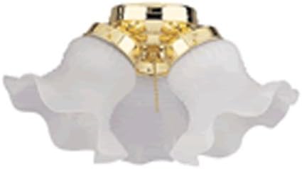 Ellington Fans LK11AB Accessory - Three Light Ceiling Fan Kit, Antique Brass Finish with Frosted Glass