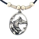 Earth Spirit Necklace - Horse Head in Oval - Earth Spirit Necklace