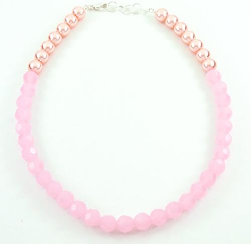 Frost Pink Single Strand Necklace Princess Length 17.5 inches