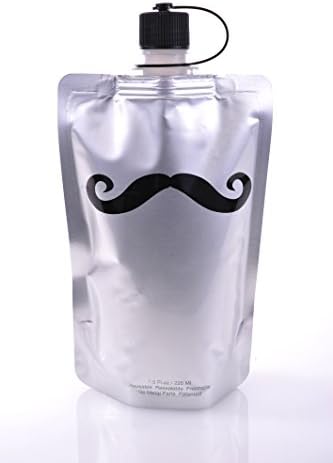 The Original Disposable Flask® + Funnel (1, Mustache)