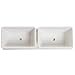 Small Modern 2 Piece White Ceramic Windowsill Flower Box w/ Removable Tray / Succulent Planter Pot
