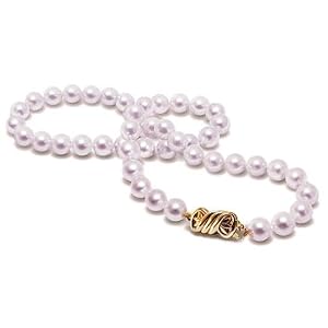 9.5x10mm A Quality pearl Japanese Akoya cultured pearl necklace 17
