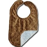Personalized Chocolate and Blue Chenille Bib