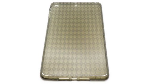 iPad mini ケース　カバー ダイア柄　TPU素材　グレー