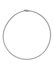 18KT White Omega Flat 3.2mm Necklaces Length = 20