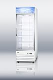 Summit Appliances SCFU1510 Large capacity upright glass door freezer for commercial use, with digital thermostat