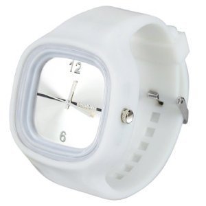 White Jelly Wrist Watch / Rubber Fashion Sports Watch Unisex