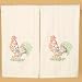 STAMPED CREAM HERRINGBONE KITCHEN TOWEL 20X28 ONE PAIR-ROOSTER