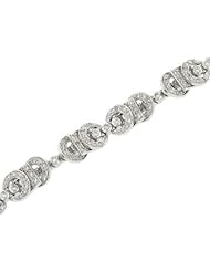 Pave Diamond Bracelet in Square & Circle Setting 3cttw