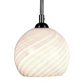 Checkolite 25301-71 Home Design Art Glass Pendant, Brushed Nickel