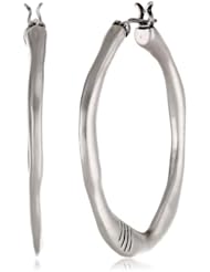 The SAK Small Organic Click Silver Hoop Earrings