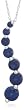 10k White Gold September Birthstone Created Sapphire Journey Pendant, 18"
