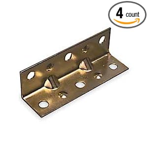 Battalion 1WDJ8 Corner Brace, Steel, 3 4 Wx2 1 2 In L, PK 4 by 