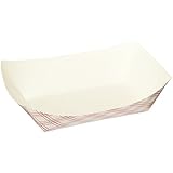 Green Point Paper Food Tray 50/ct. 1 lb., Red/White