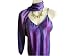  : ArtisanStreet's Hand Painted Silk Camisole. Purple Shades, Rhinestone At V Of Neck. One Of A Kind.