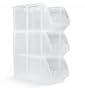 Stacking Bins - Set of 3 - Medium Clear by Iris