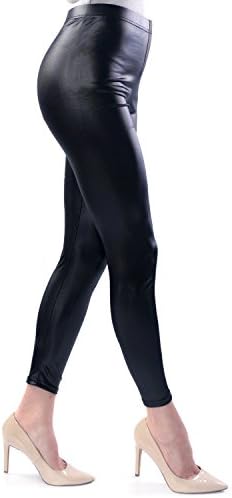 FstFshion Sexy Womens Girls Wet Look PU Skinny Pants Faux Leather Low Waisted Leggings
